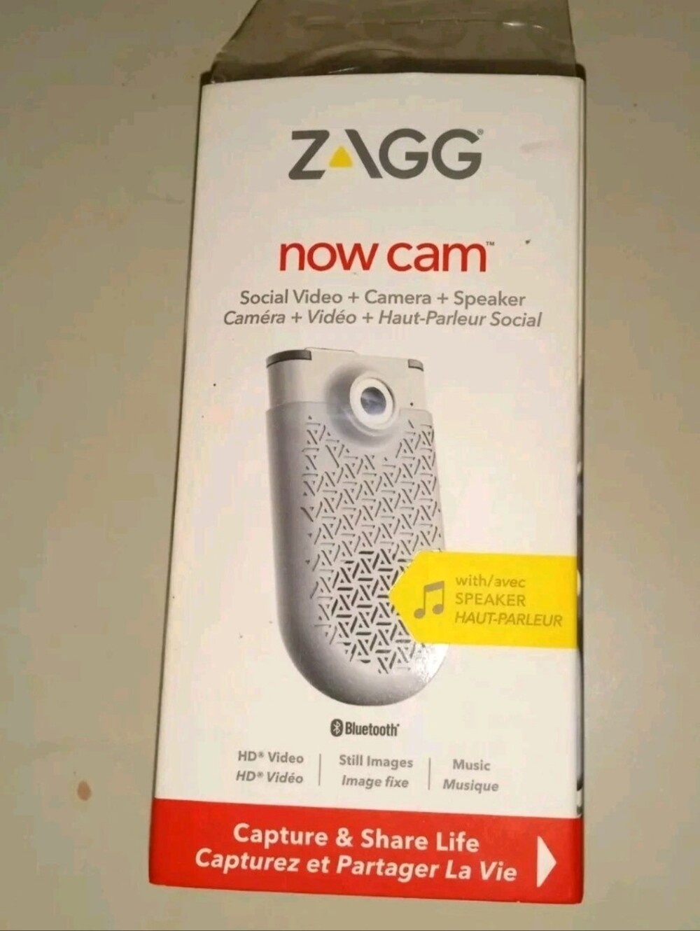 Zagg Now Cam - Social HD Video Camera and Speaker Recorder Handheld Grey